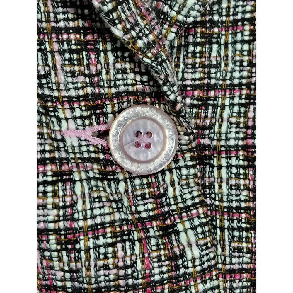 George Pink Plaid Blazer Lined Jacket Women Plus Size 22W/24W